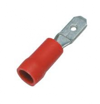 Flatstift Hane Röd 6,3mm, 100-PACK