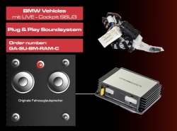  Gladen SoundUp BMW G-modell med RAM modul + center 